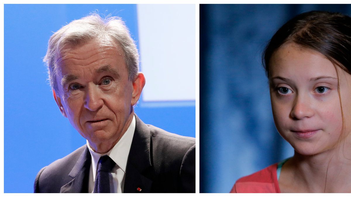 Bernard Arnault går hårt åt Greta Thunberg.